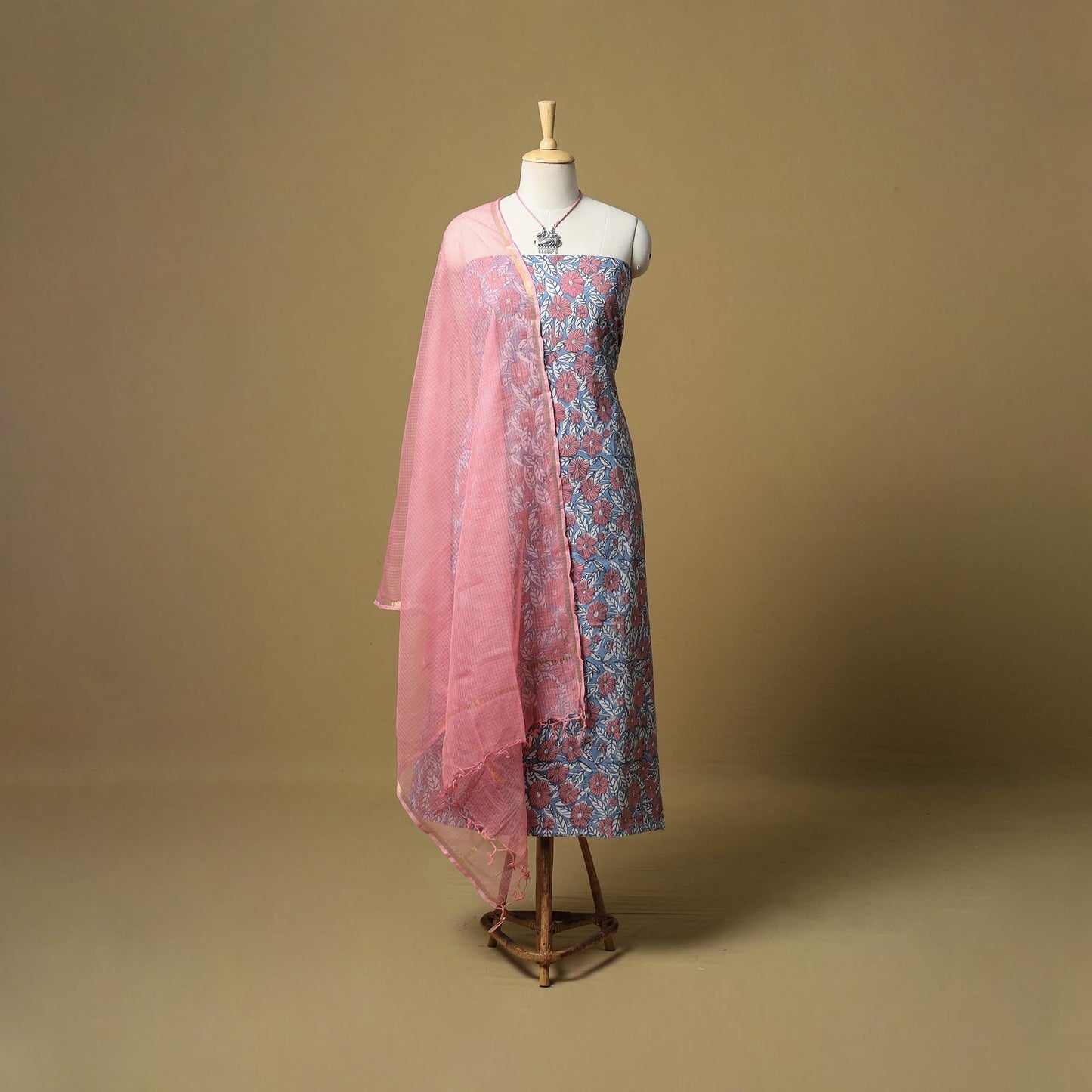 Sanganeri cotton 2pc unstitched dress material