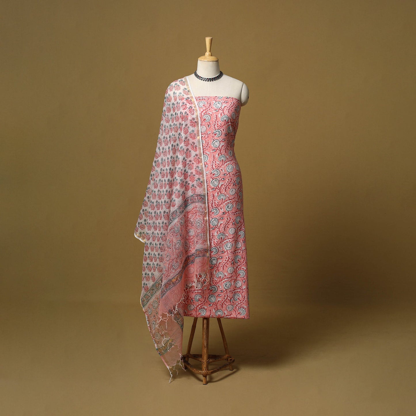 Sanganeri cotton 3pc unstitched dress material 21