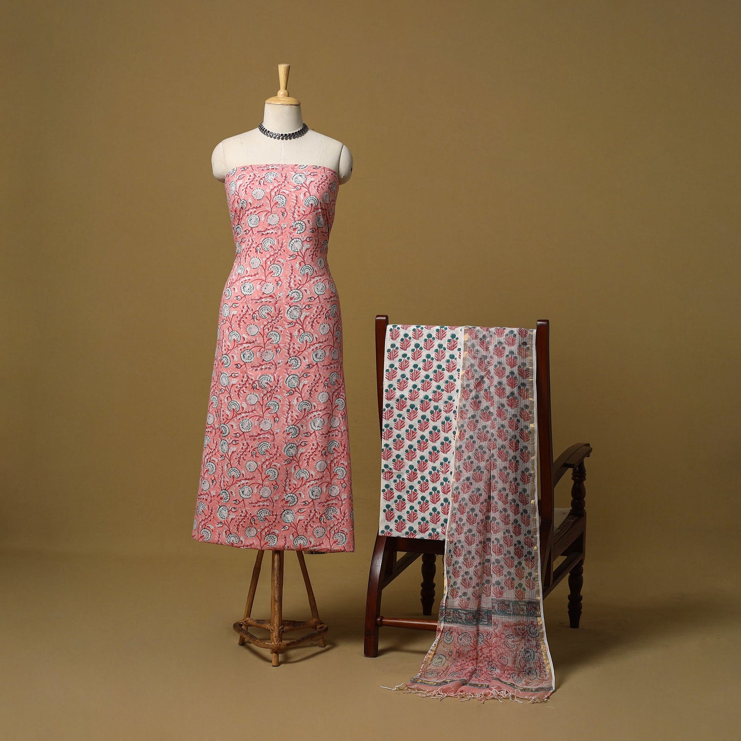 Sanganeri cotton 3pc unstitched dress material 21