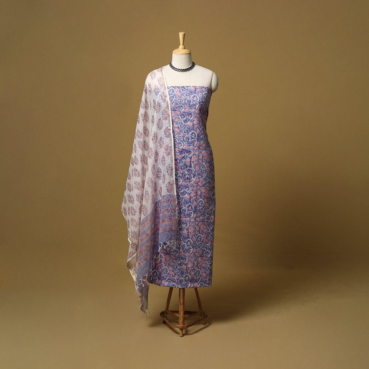 Sanganeri cotton 3pc unstitched dress material 22