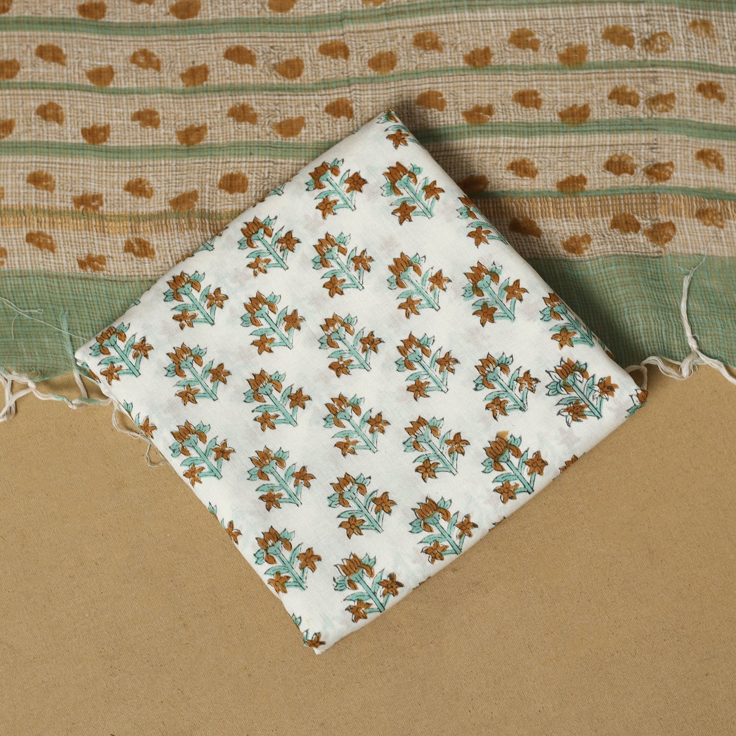 Sanganeri cotton 3pc unstitched dress material 25