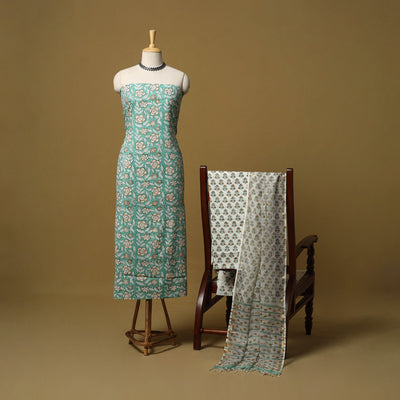 Sanganeri cotton 3pc unstitched dress material 25