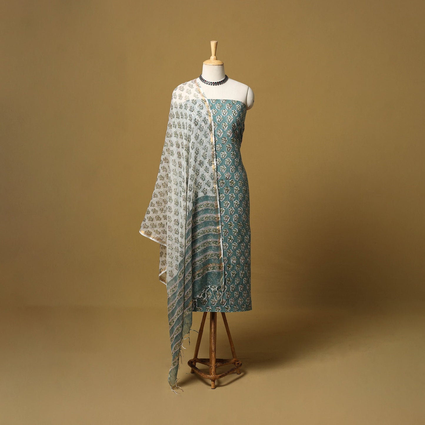 Sanganeri cotton 3pc unstitched dress material 26