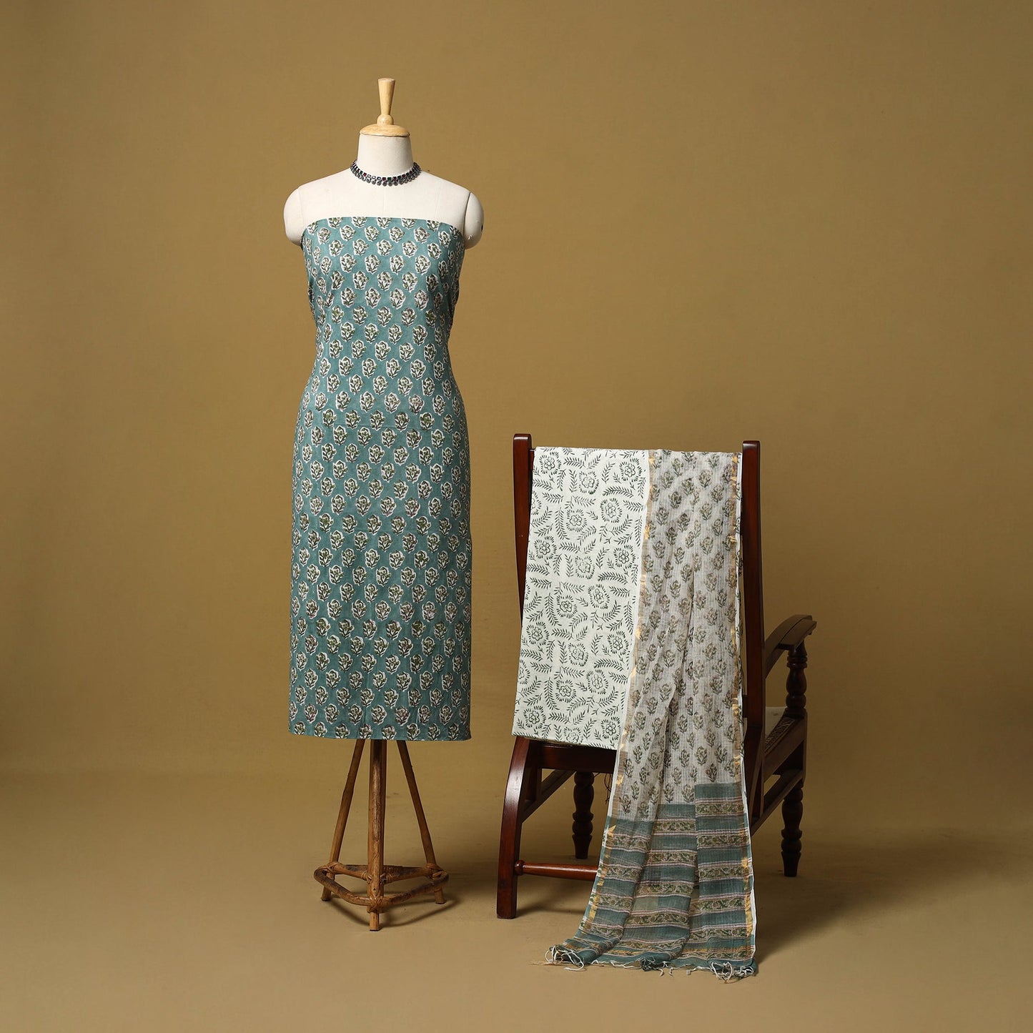 Sanganeri cotton 3pc unstitched dress material 26