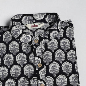 Sanganeri cotton long kurta for men 08 - handcrafted