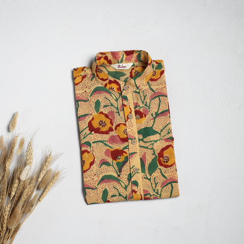 Sanganeri cotton long kurta for men 09 - handcrafted