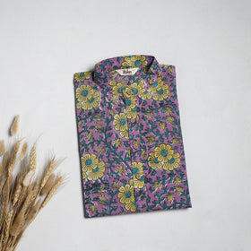 Sanganeri cotton long kurta for men 11 - handcrafted