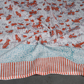 Sanganeri cotton scarf 01 - handcrafted