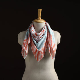 Sanganeri cotton scarf 01 - handcrafted