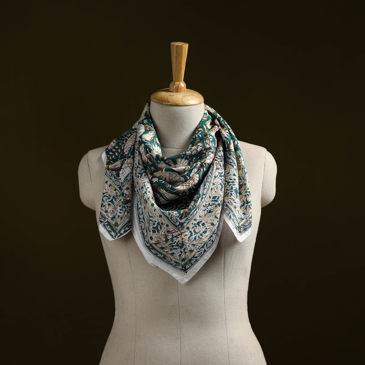 Sanganeri cotton scarf 02 - handcrafted