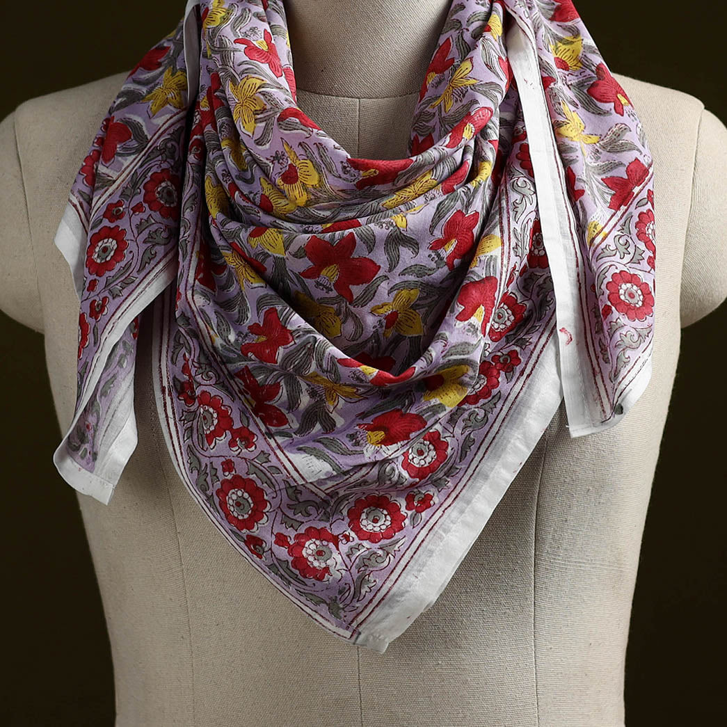 Sanganeri cotton scarf 03 - handcrafted