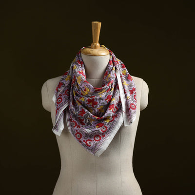 Sanganeri cotton scarf 03 - handcrafted