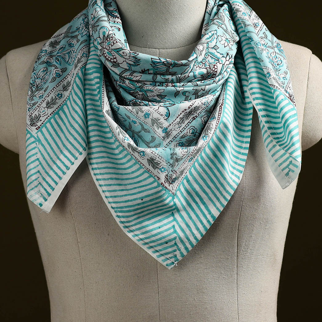 Sanganeri cotton scarf 04 - handcrafted