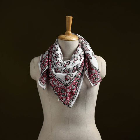 Sanganeri cotton scarf 05 - handcrafted
