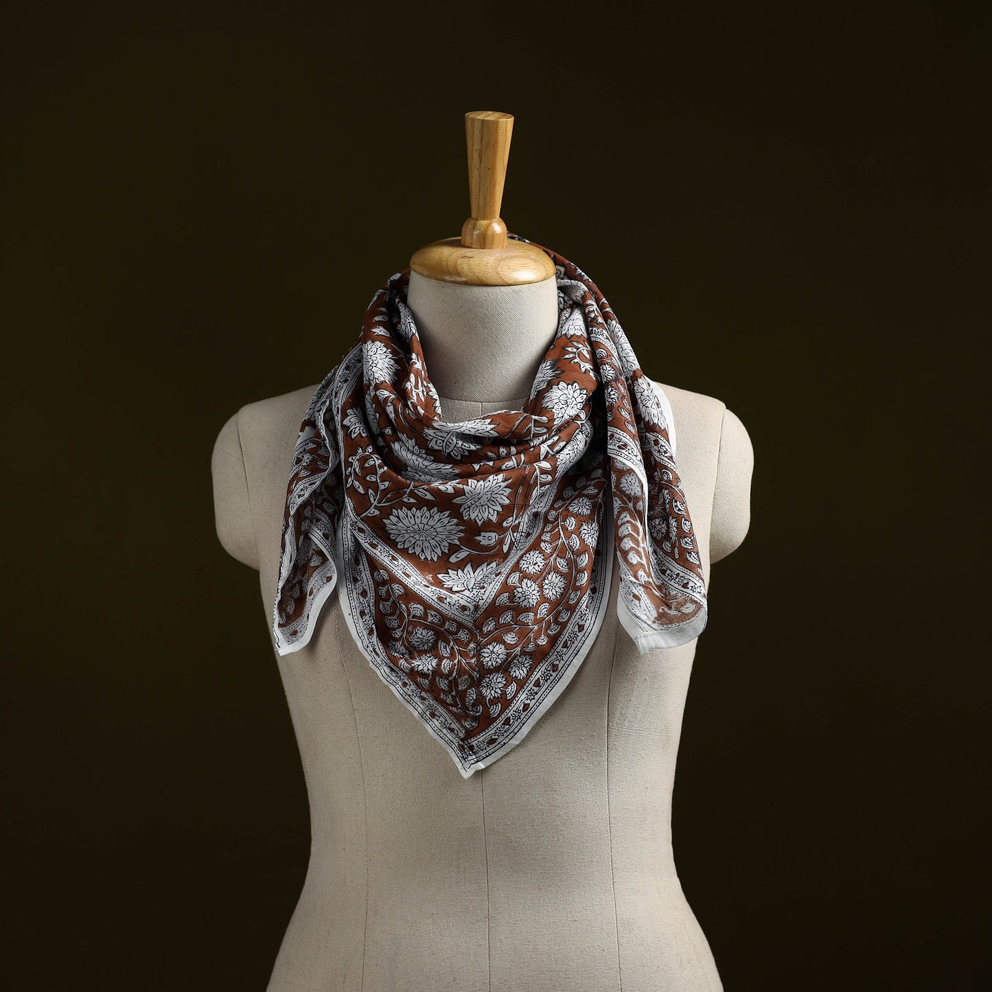Sanganeri cotton scarf 06 - handcrafted