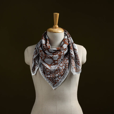 Sanganeri cotton scarf 06 - handcrafted