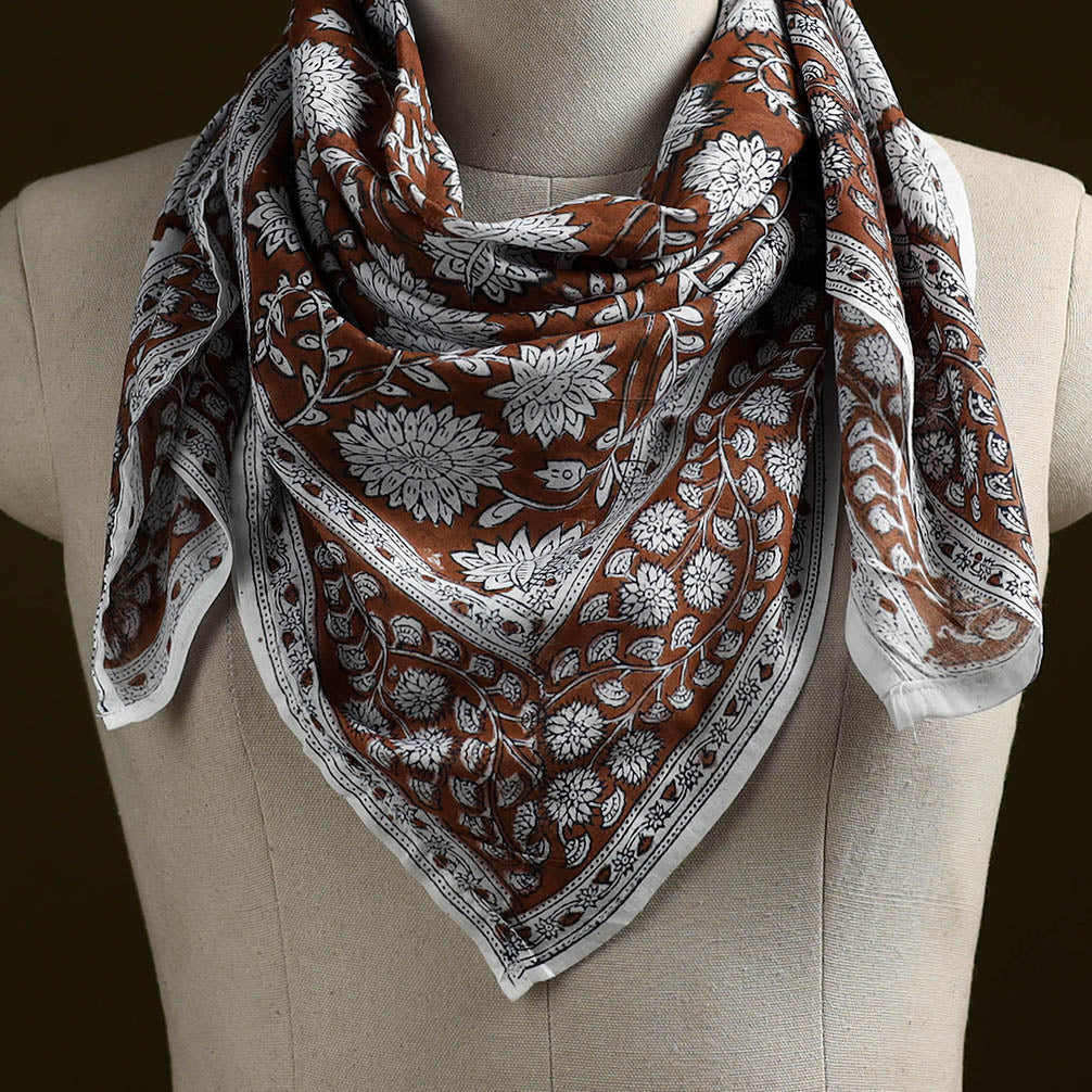 Sanganeri cotton scarf 06 - handcrafted