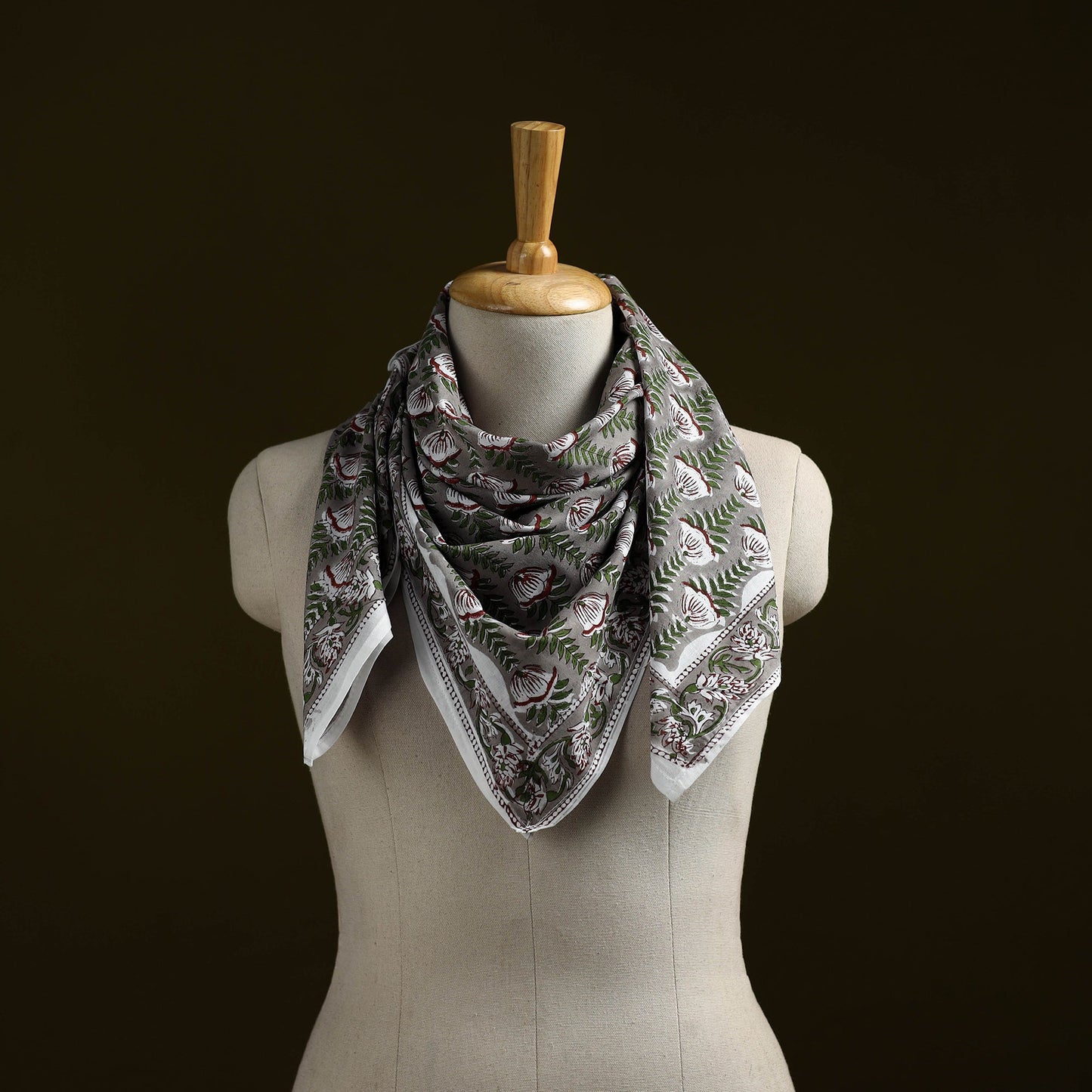 Sanganeri cotton scarf 07 - handcrafted
