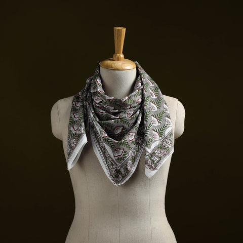 Sanganeri cotton scarf 07 - handcrafted