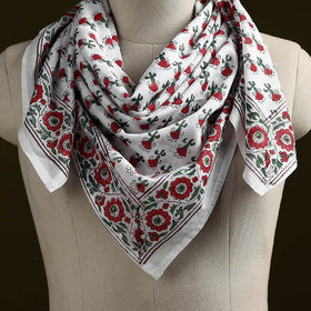 Sanganeri cotton scarf 08 - handcrafted