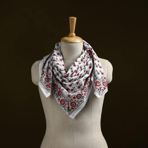 Sanganeri cotton scarf 08 - handcrafted