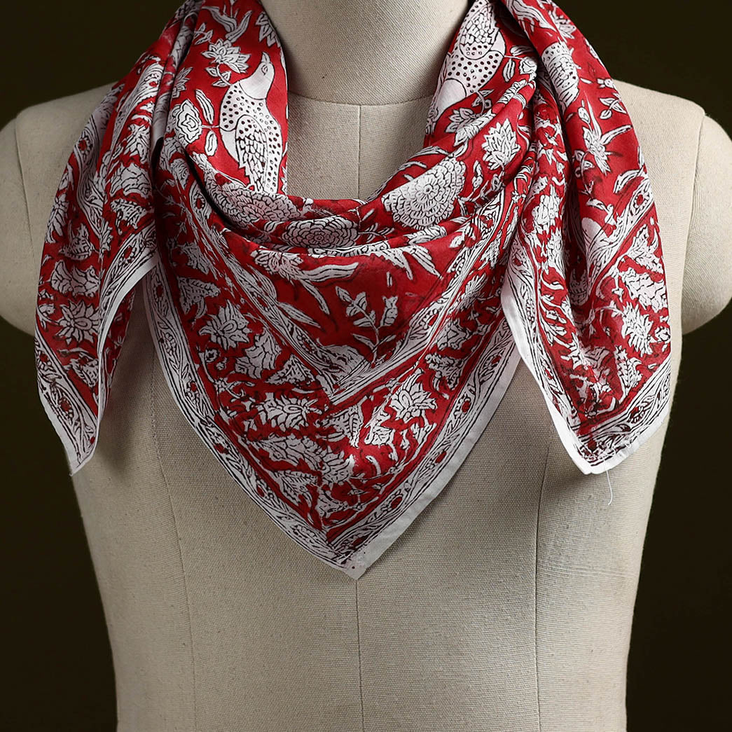 Sanganeri cotton scarf 09 - handcrafted