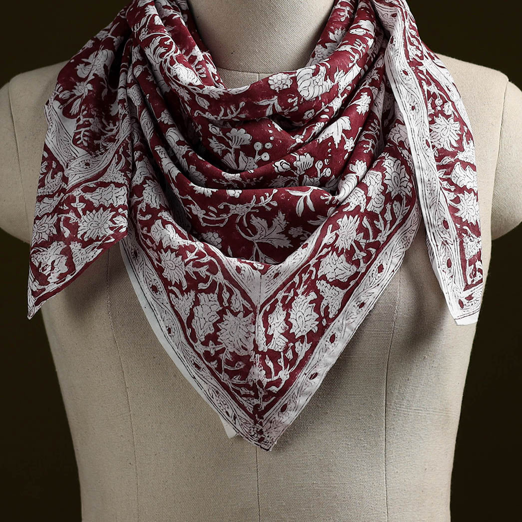 Sanganeri cotton scarf 12 - handcrafted