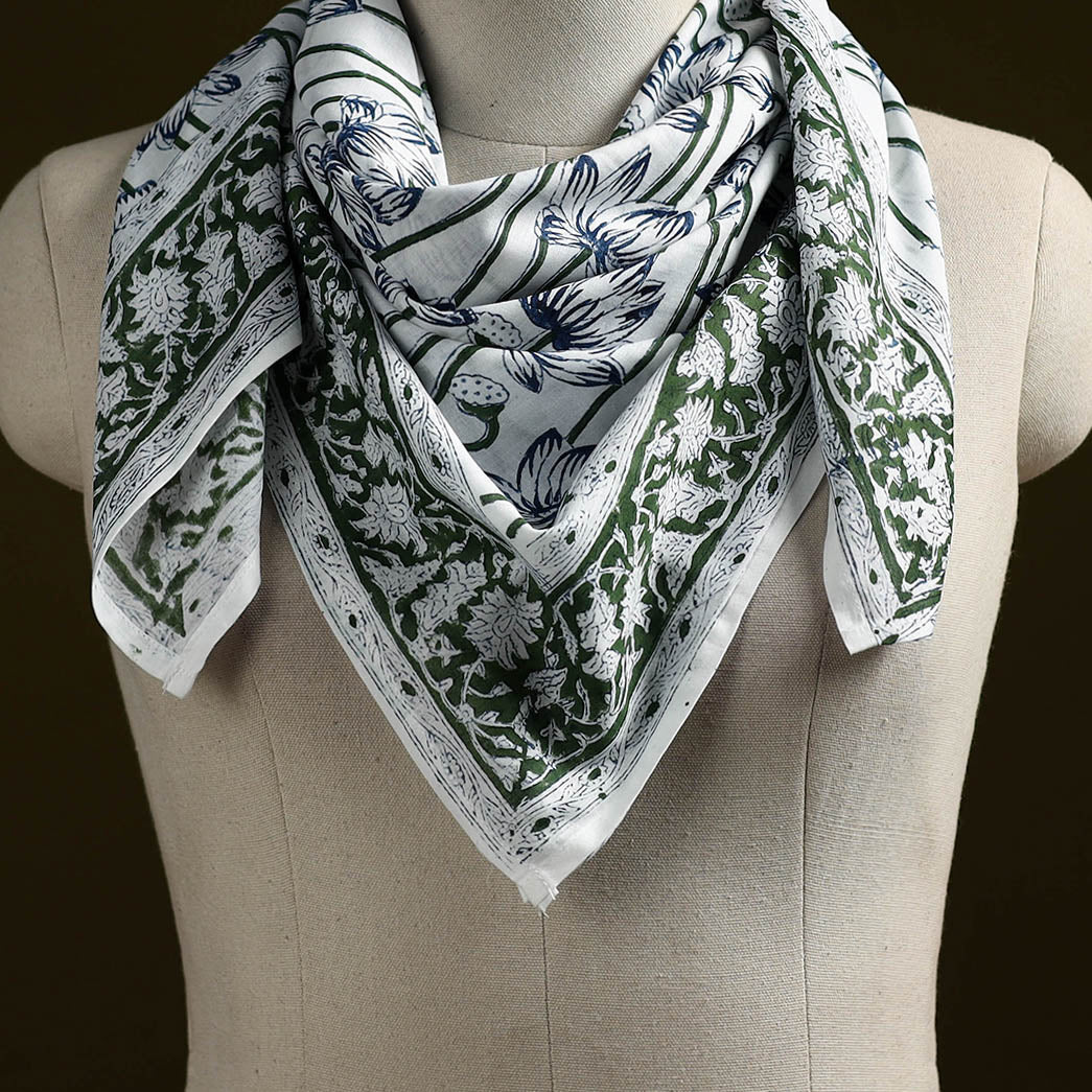 Sanganeri cotton scarf 13 - handcrafted