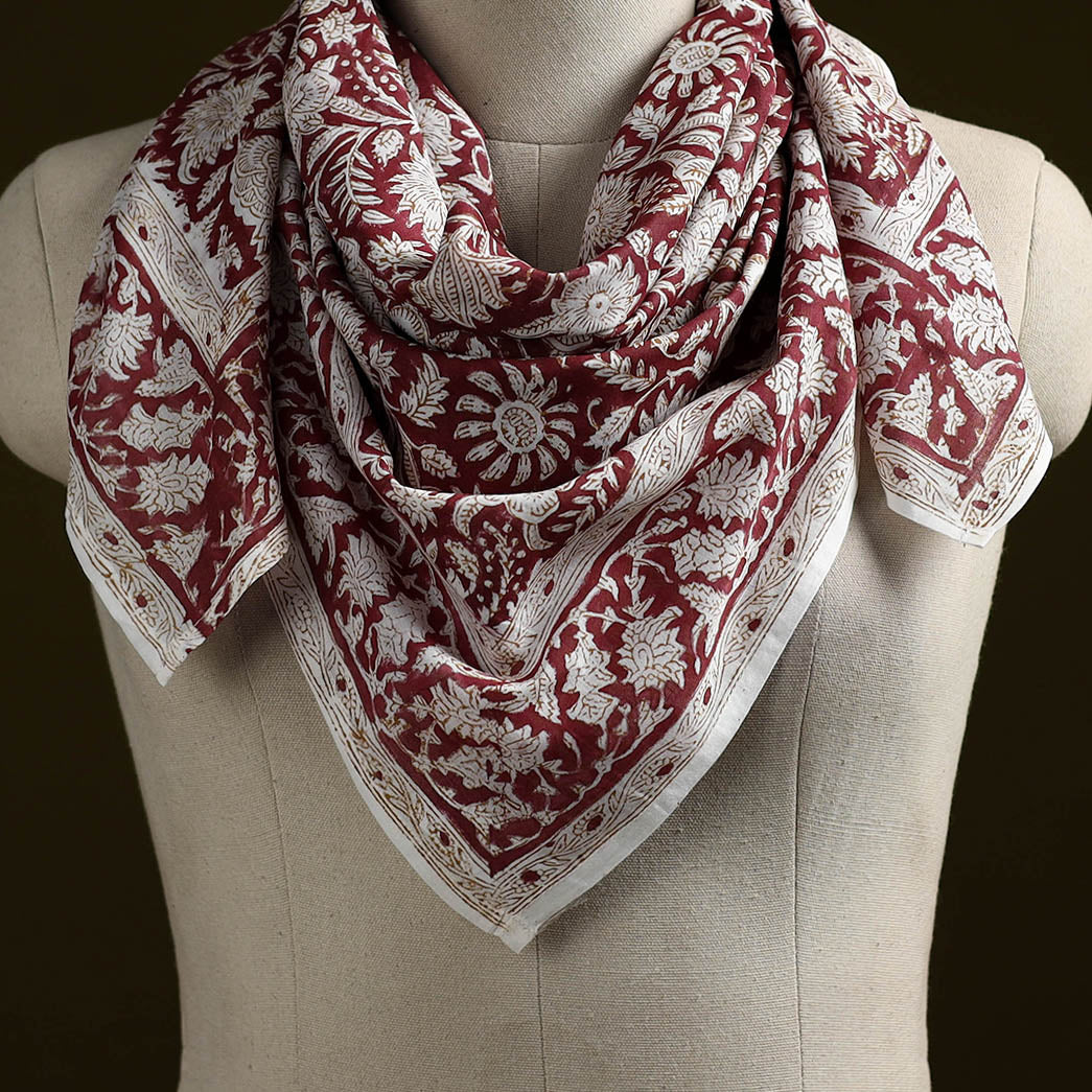 Sanganeri cotton scarf 17 - handcrafted
