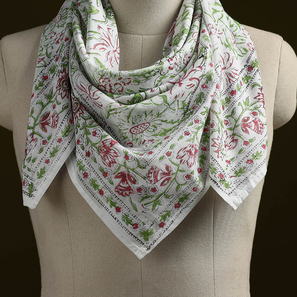 Sanganeri cotton scarf 18 - handcrafted