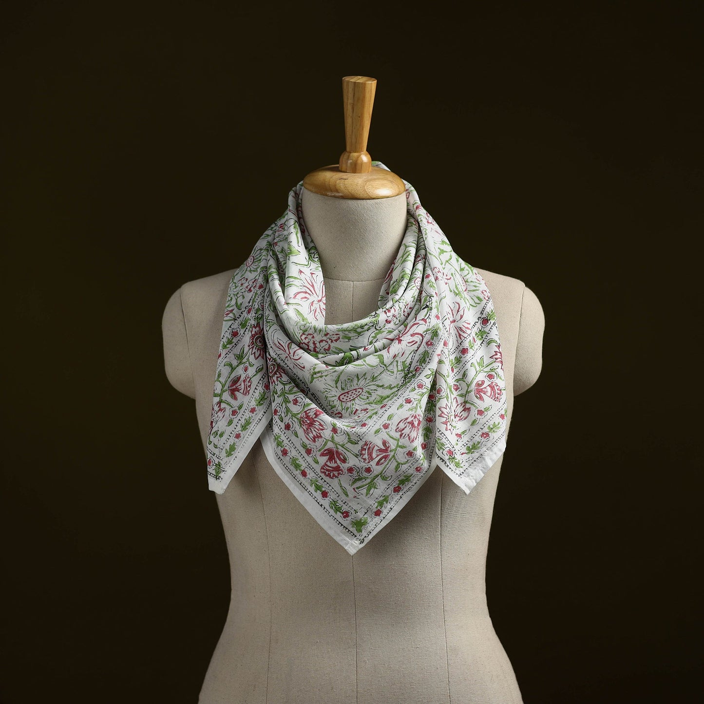 Sanganeri cotton scarf 18 - handcrafted