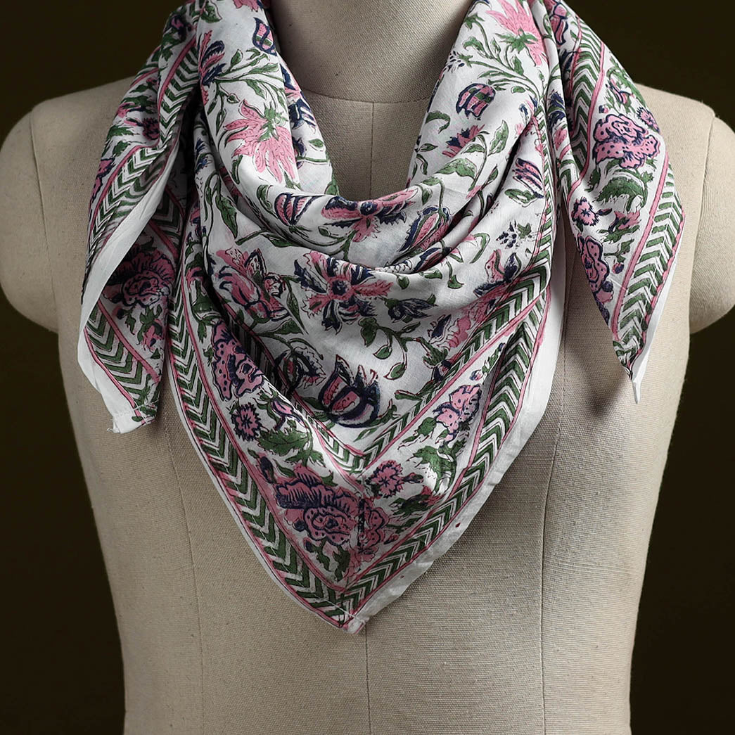 Sanganeri cotton scarf 20 - handcrafted