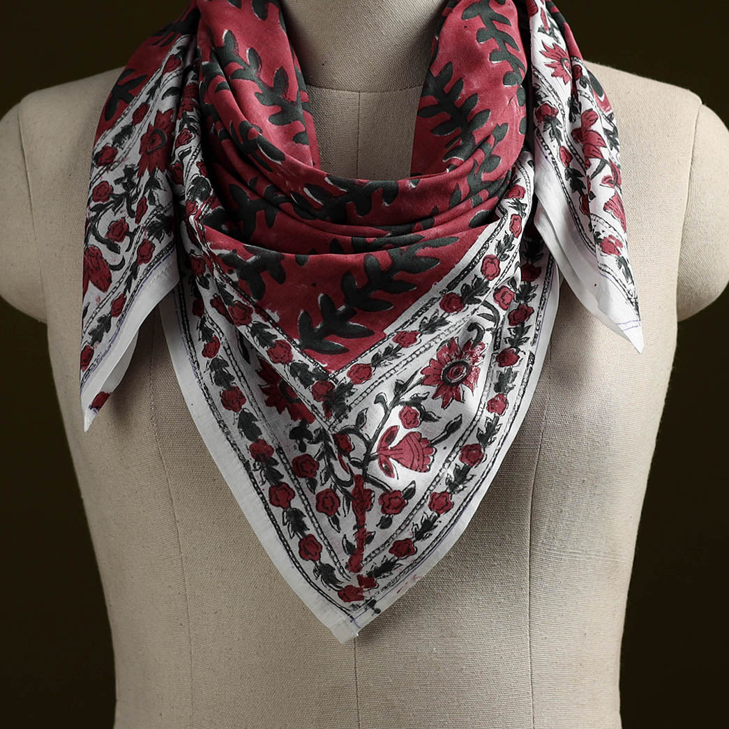 Sanganeri cotton scarf 21 - handcrafted