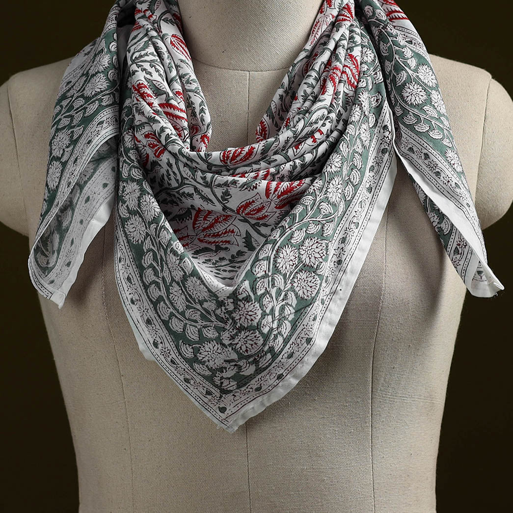 Sanganeri cotton scarf 28 - handcrafted
