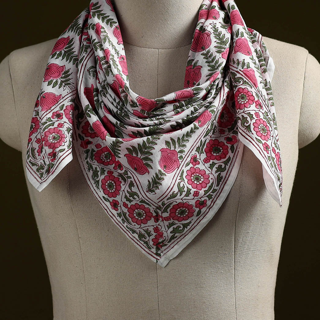 Sanganeri cotton scarf 29 - handcrafted