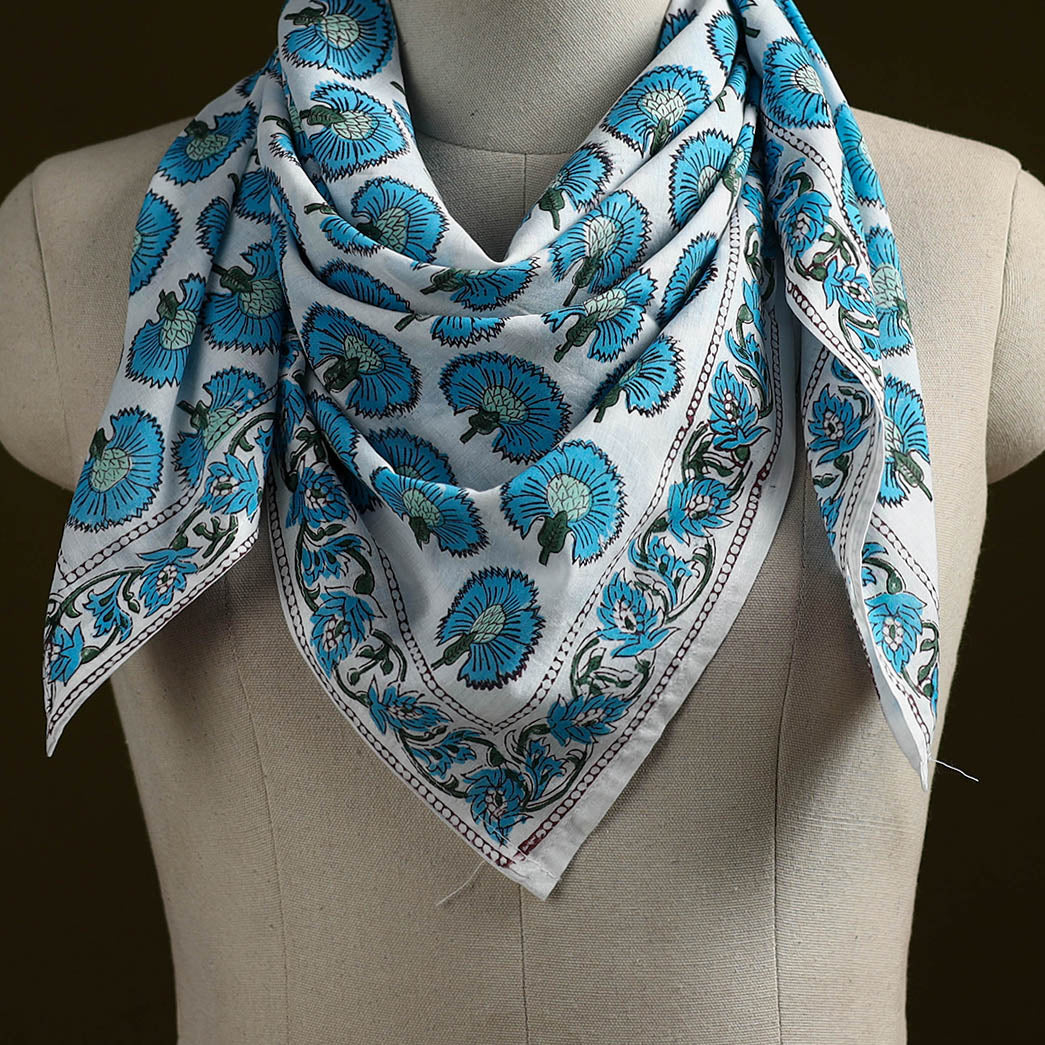 Sanganeri cotton scarf 32 - handcrafted