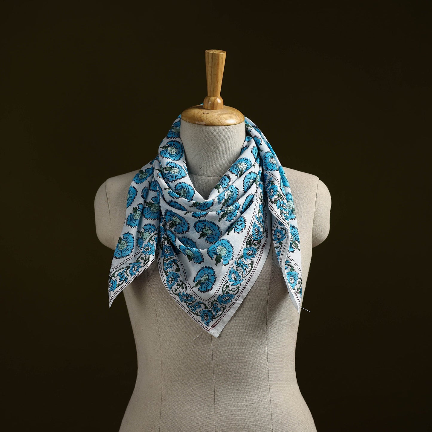 Sanganeri cotton scarf 32 - handcrafted