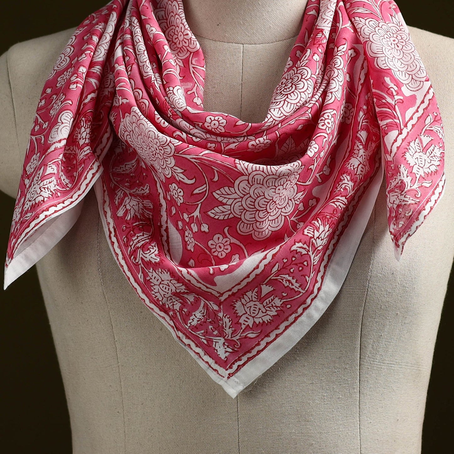 Sanganeri cotton scarf 34 - handcrafted