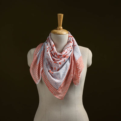 Sanganeri cotton scarf 35 - handcrafted