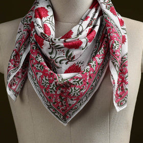 Sanganeri cotton scarf 36 - handcrafted