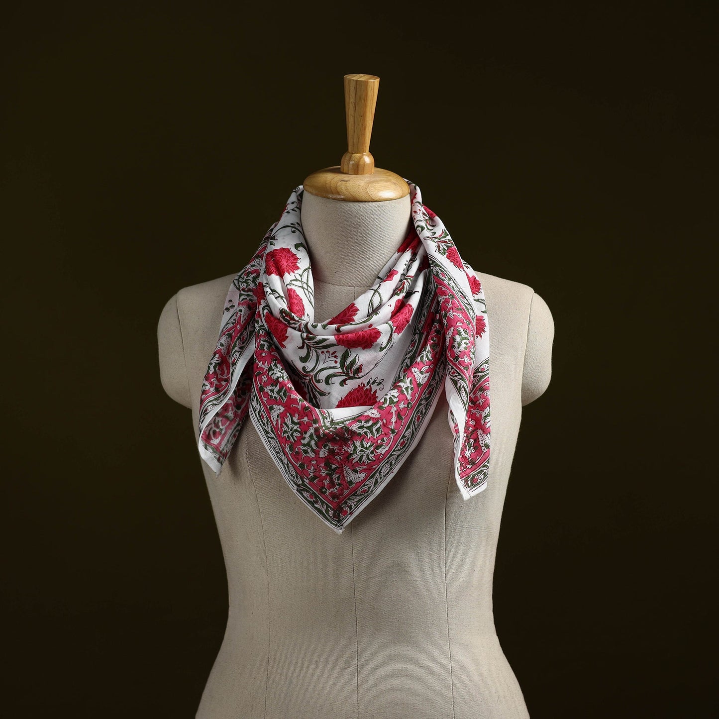 Sanganeri cotton scarf 36 - handcrafted