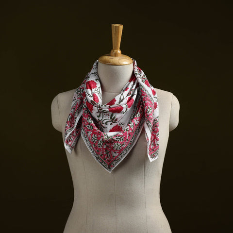 Sanganeri cotton scarf 36 - handcrafted