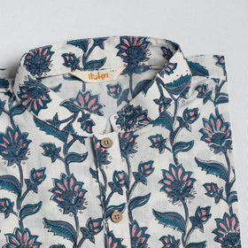 Sanganeri cotton short kurta for men 02 - handcrafted