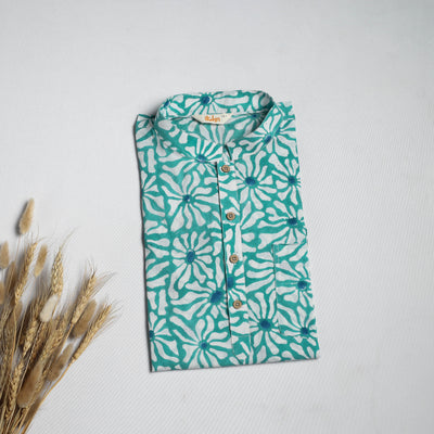 Sanganeri cotton short kurta for men 03 - handcrafted