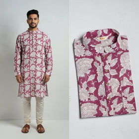 Sanganeri cotton short kurta for men 04 - handcrafted