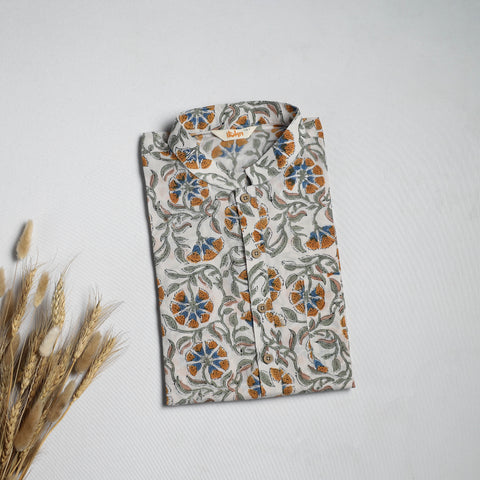 Sanganeri cotton short kurta for men 05 - handcrafted