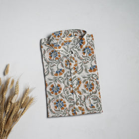 Sanganeri cotton short kurta for men 05 - handcrafted