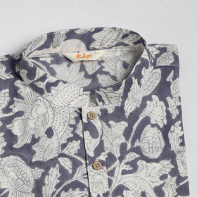 Sanganeri cotton short kurta for men 06 - handcrafted