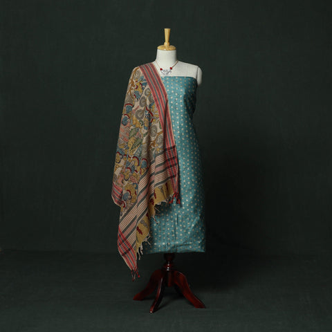 Sanganeri hand block print chanderi silk 2pc unstitched