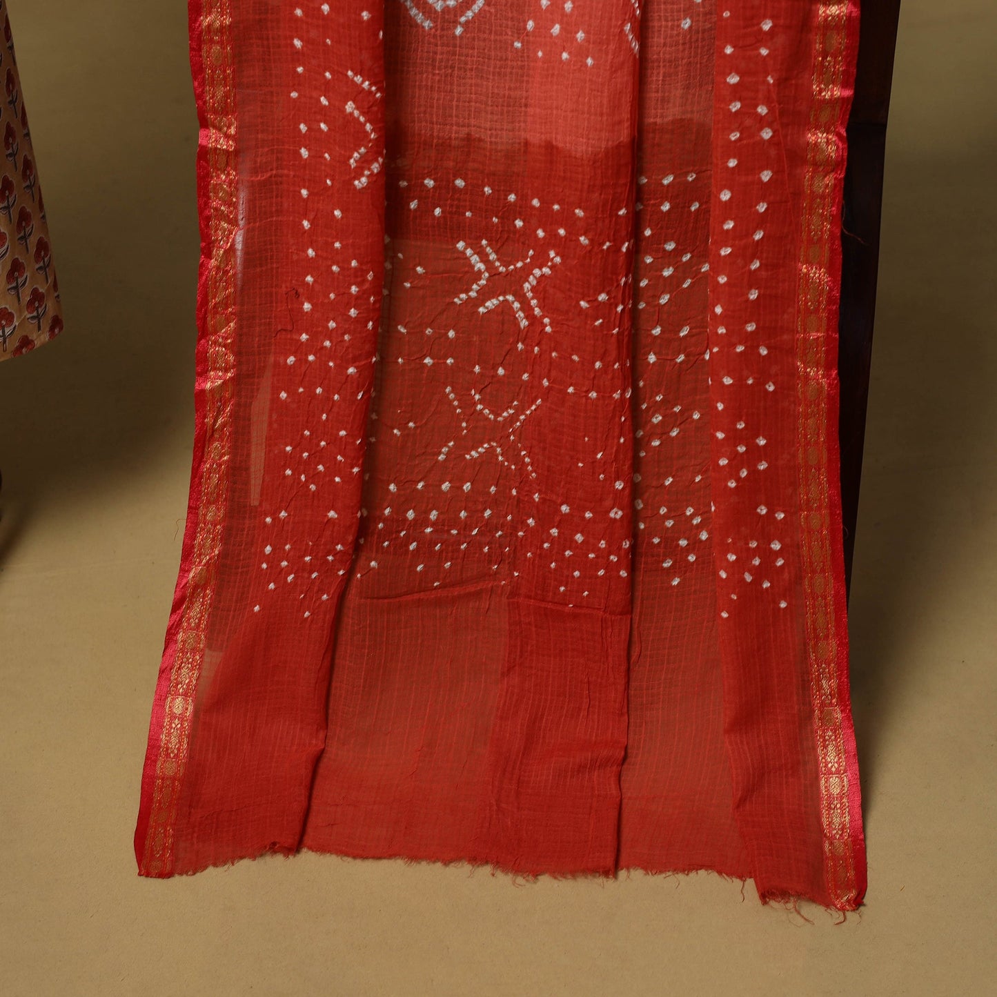 Sanganeri hand block print cotton 2pc unstitched dress